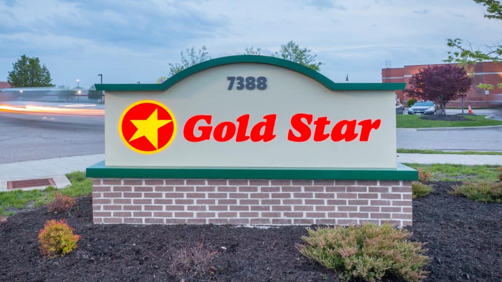 Gold Star franchise sign